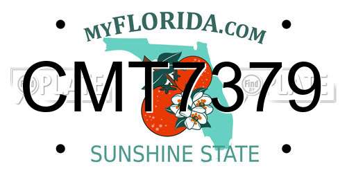 CMT7379 Florida License Plate