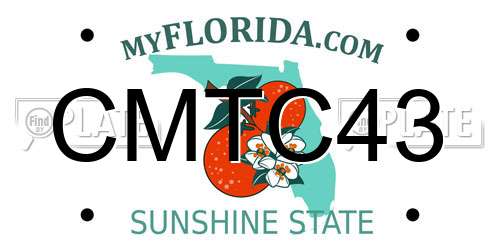 CMTC43 Florida License Plate