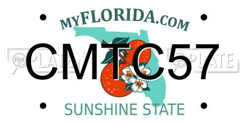 CMTC57 Florida License Plate
