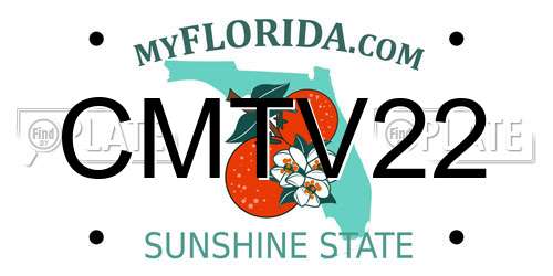 CMTV22 Florida License Plate