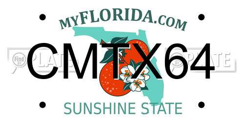 CMTX64 Florida License Plate
