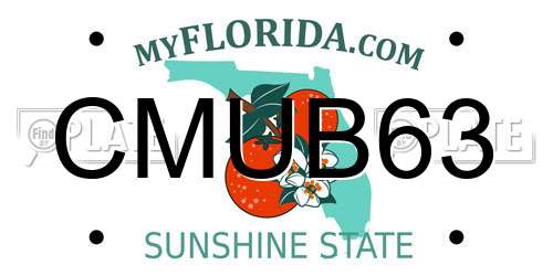 CMUB63 Florida License Plate