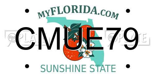 CMUE79 Florida License Plate
