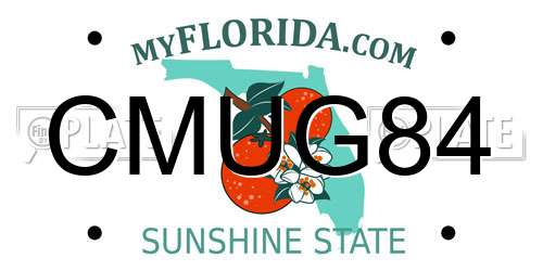 CMUG84 Florida License Plate