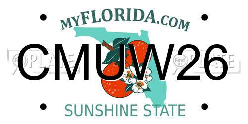 CMUW26 Florida License Plate