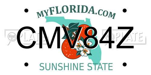 CMV84Z Florida License Plate