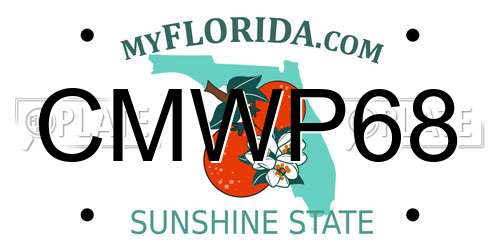 CMWP68 Florida License Plate
