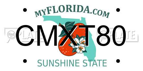 CMXT80 Florida License Plate