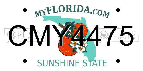 CMY4475 Florida License Plate