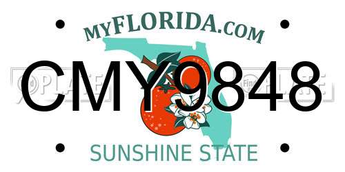 CMY9848 Florida License Plate