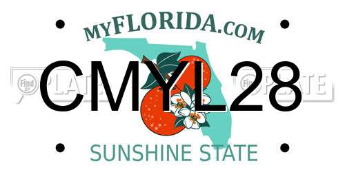 CMYL28 Florida License Plate