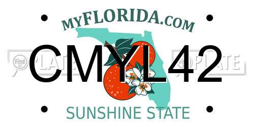 CMYL42 Florida License Plate