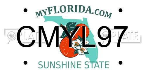 CMYL97 Florida License Plate