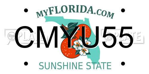 CMYU55 Florida License Plate