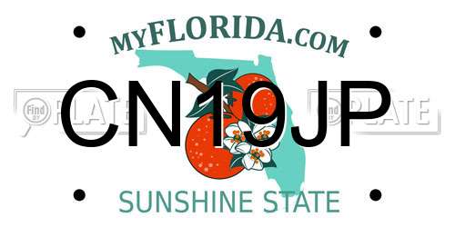 CN19JP Florida License Plate