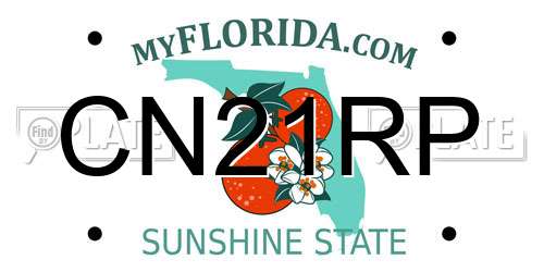 CN21RP Florida License Plate