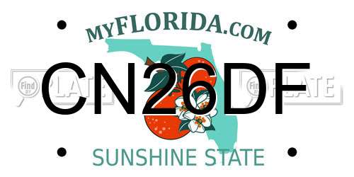 CN26DF Florida License Plate