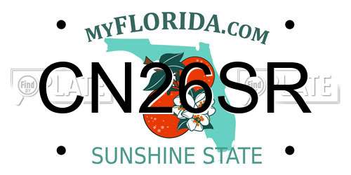 CN26SR Florida License Plate