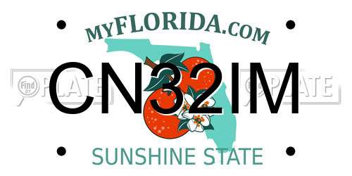 CN32IM Florida License Plate