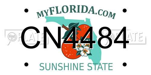 CN4484 Florida License Plate