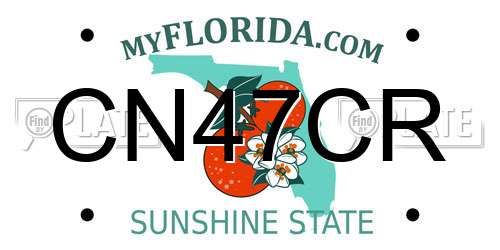 CN47CR Florida License Plate