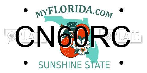 CN60RC Florida License Plate