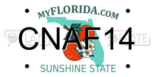 CNAF14 Florida License Plate