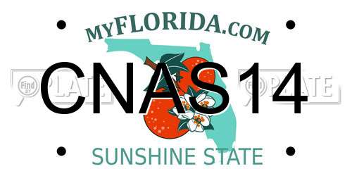 CNAS14 Florida License Plate