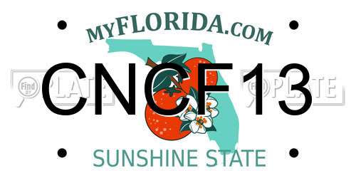 CNCF13 Florida License Plate