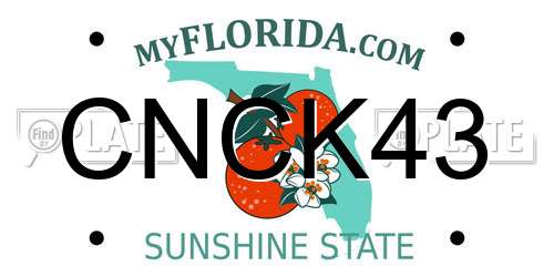 CNCK43 Florida License Plate