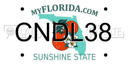 CNDL38 Florida License Plate