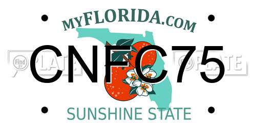 CNFC75 Florida License Plate