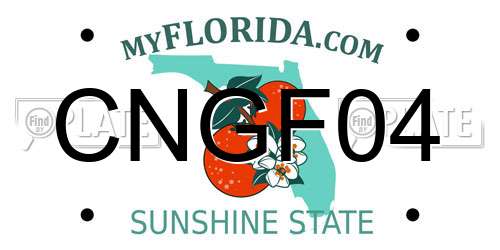 CNGF04 Florida License Plate