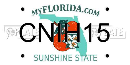 CNIH15 Florida License Plate