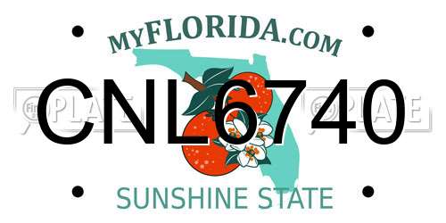 CNL6740 Florida License Plate