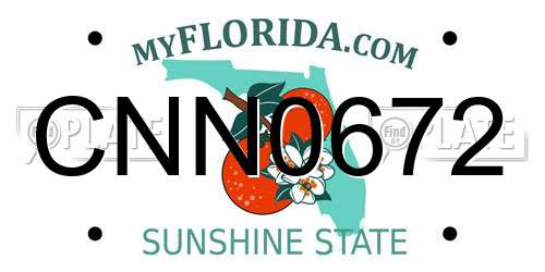 CNN0672 Florida License Plate