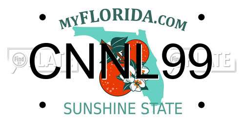 CNNL99 Florida License Plate
