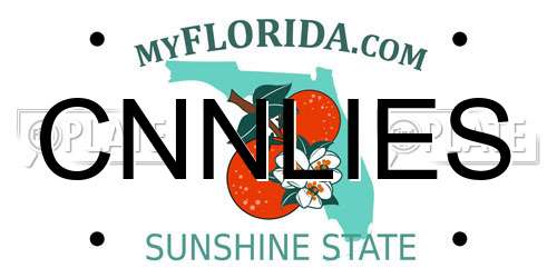 CNNLIES Florida License Plate