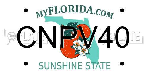 CNPV40 Florida License Plate