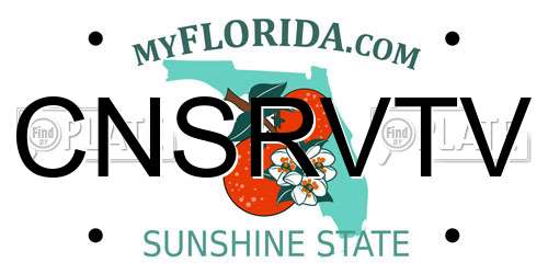 CNSRVTV Florida License Plate
