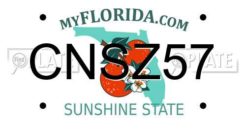 CNSZ57 Florida License Plate