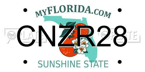 CNZR28 Florida License Plate
