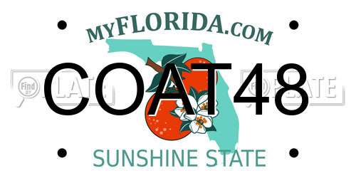 COAT48 Florida License Plate