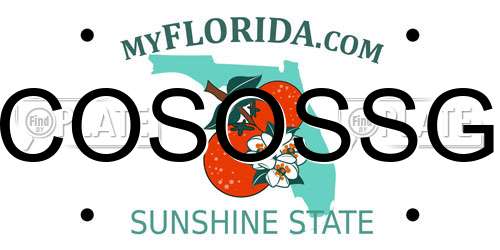 COSOSSG Florida License Plate