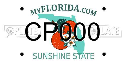 CP000 Florida License Plate