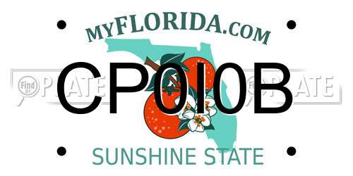 CP0I0B Florida License Plate