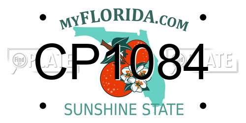 CP1084 Florida License Plate