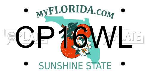 CP16WL Florida License Plate