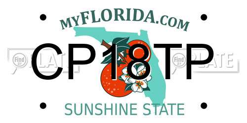 CP18TP Florida License Plate
