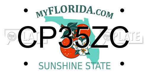 CP35ZC Florida License Plate